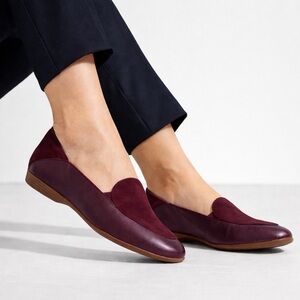DANSKO Lace Leather Loafers in Wine Glaze 8.5-9